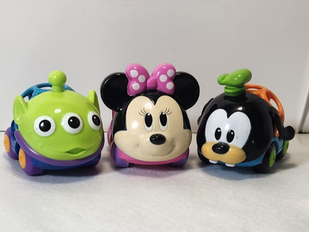 Disney Go Grippers Oball Baby Toy Lot Bundle Minnie Goofy and Toy Story Alien